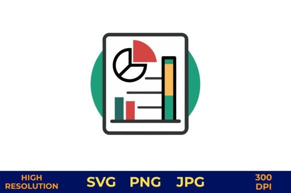 Business Analytics Data Report Icon for Modern Branding