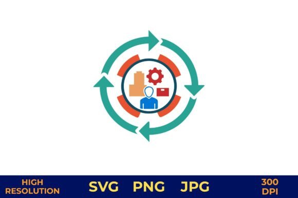 Business Continuity Plan Icon for Modern Branding