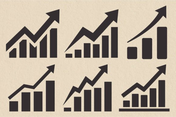 Business Growth Chart Arrow Graph SVG for Crafts