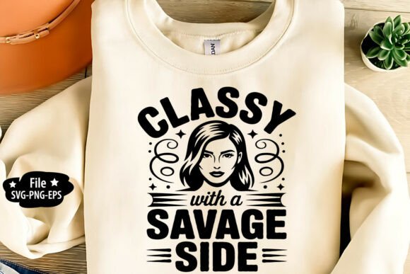 Classy with a Savage Side SVG for Crafts and Graphics