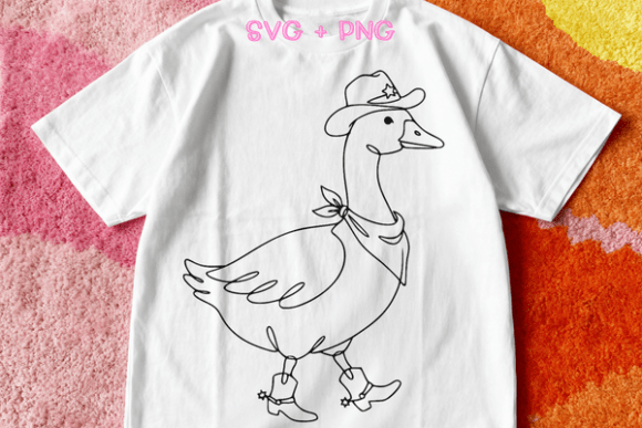 Cowboy Goose SVG PNG for Handmade Crafts and Graphics
