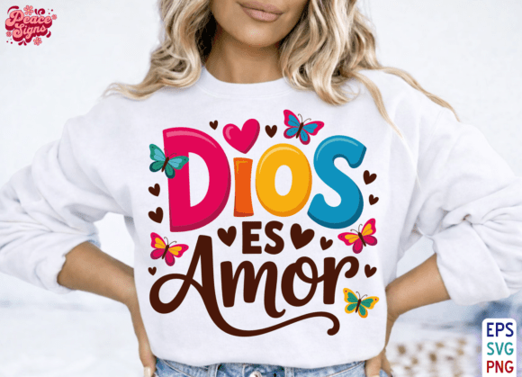 Dios Es Amor Svg – Vibrant Christian Illustration for Creative Projects