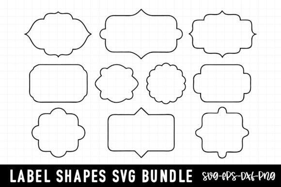 Label Shapes Svg, Custom Label Svg for Crafts and Graphics