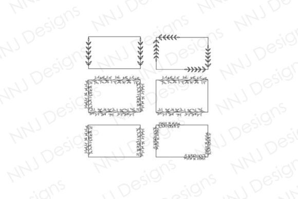 Rectangle Leaf Frame Outline SVG for Modern Graphics and Illustrations