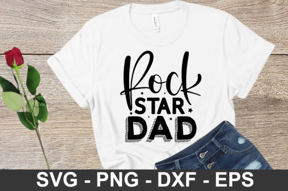 Rock Star Dad SVG Design for Crafts and Graphics