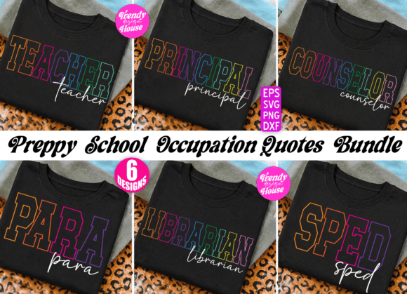 School Occupation PNG Bundle for T-Shirt Designs and Graphics