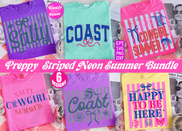 Striped Summer PNG Bundle Review for Embroidery Projects